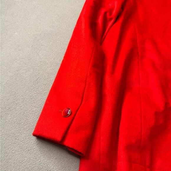 Escada Piacenza Wool Rabbit Angora Red Zip Jacket Blazer Coat Size 38 S M - Picture 8 of 16